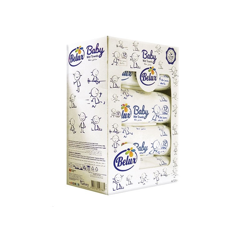 Servetele umede, 72 buc/pachet, 4 pachete/set, Belux