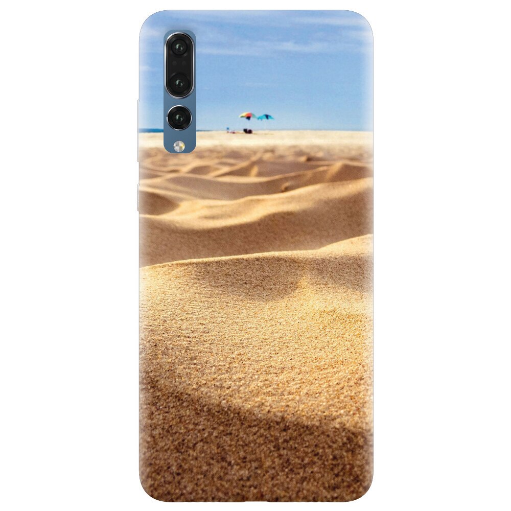 Husa silicon pentru Huawei P20 Pro, Beach Sand Closeup Holiday