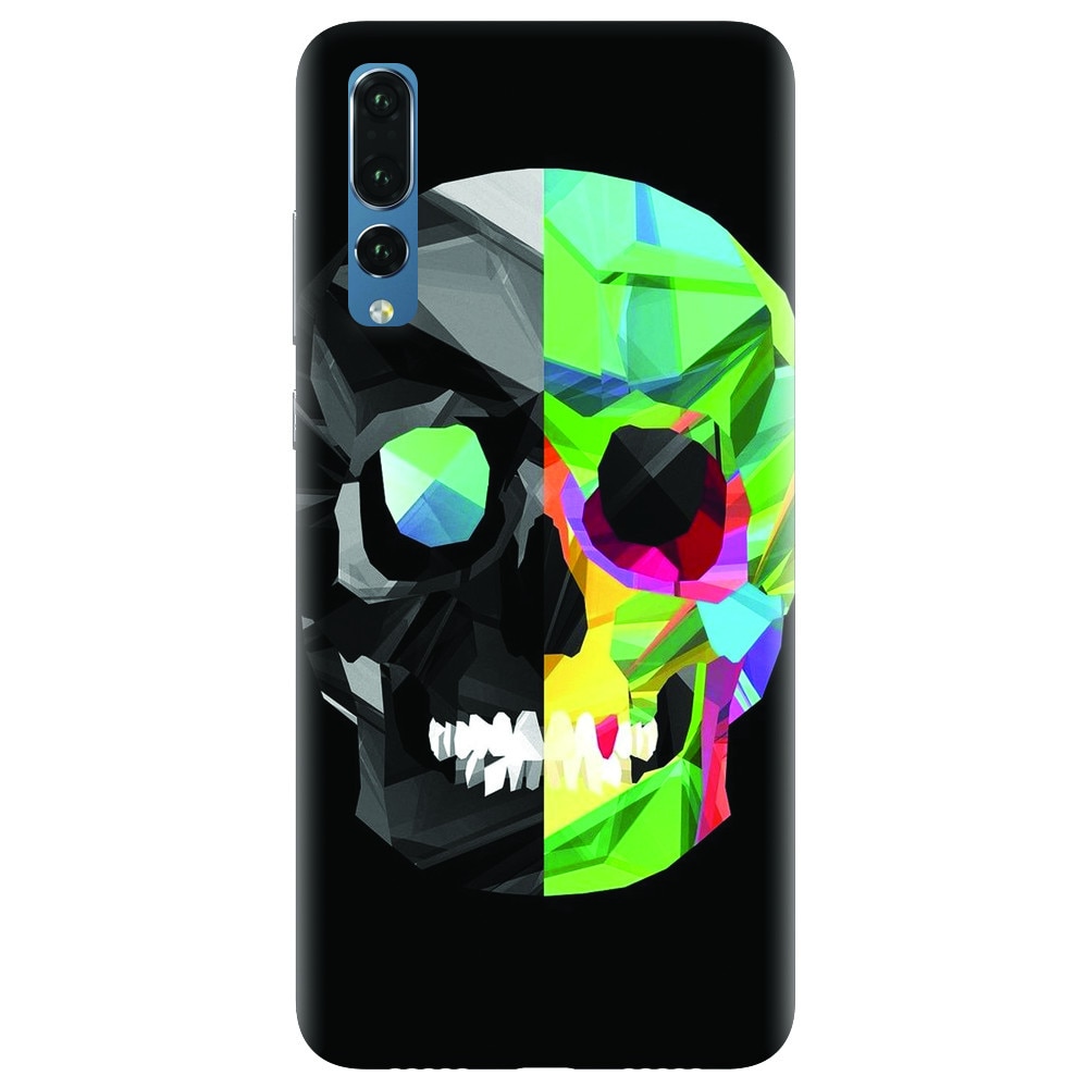 Husa silicon pentru Huawei P20 Pro, Colorful Skull