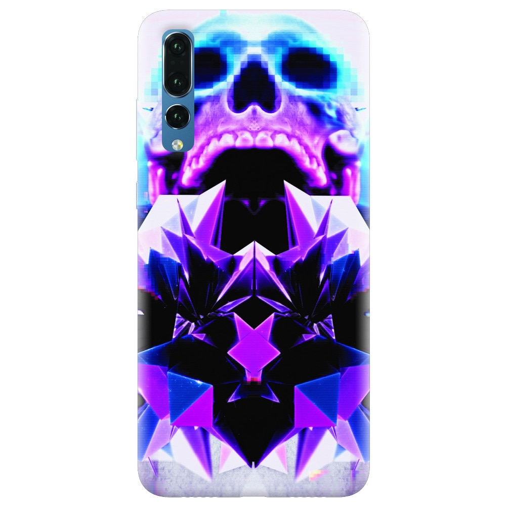 Husa silicon pentru Huawei P20 Pro, Abstract Framed Skull