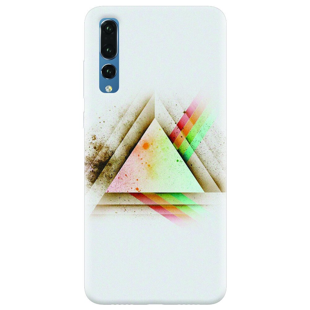 Husa silicon pentru Huawei P20 Pro, Abstract Grunge Light Triangle