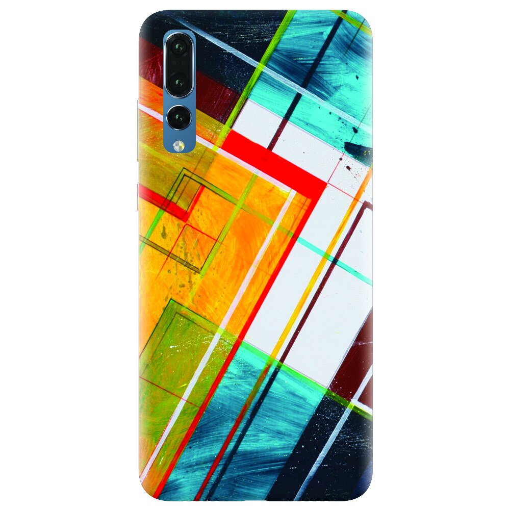 Husa silicon pentru Huawei P20 Pro, Abstraction Color Shape