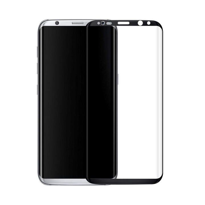 Стъклен протектор, Delphi, Full Glue, За Samsung Galaxy S9 Plus, 0.3mm, Черен - 52430