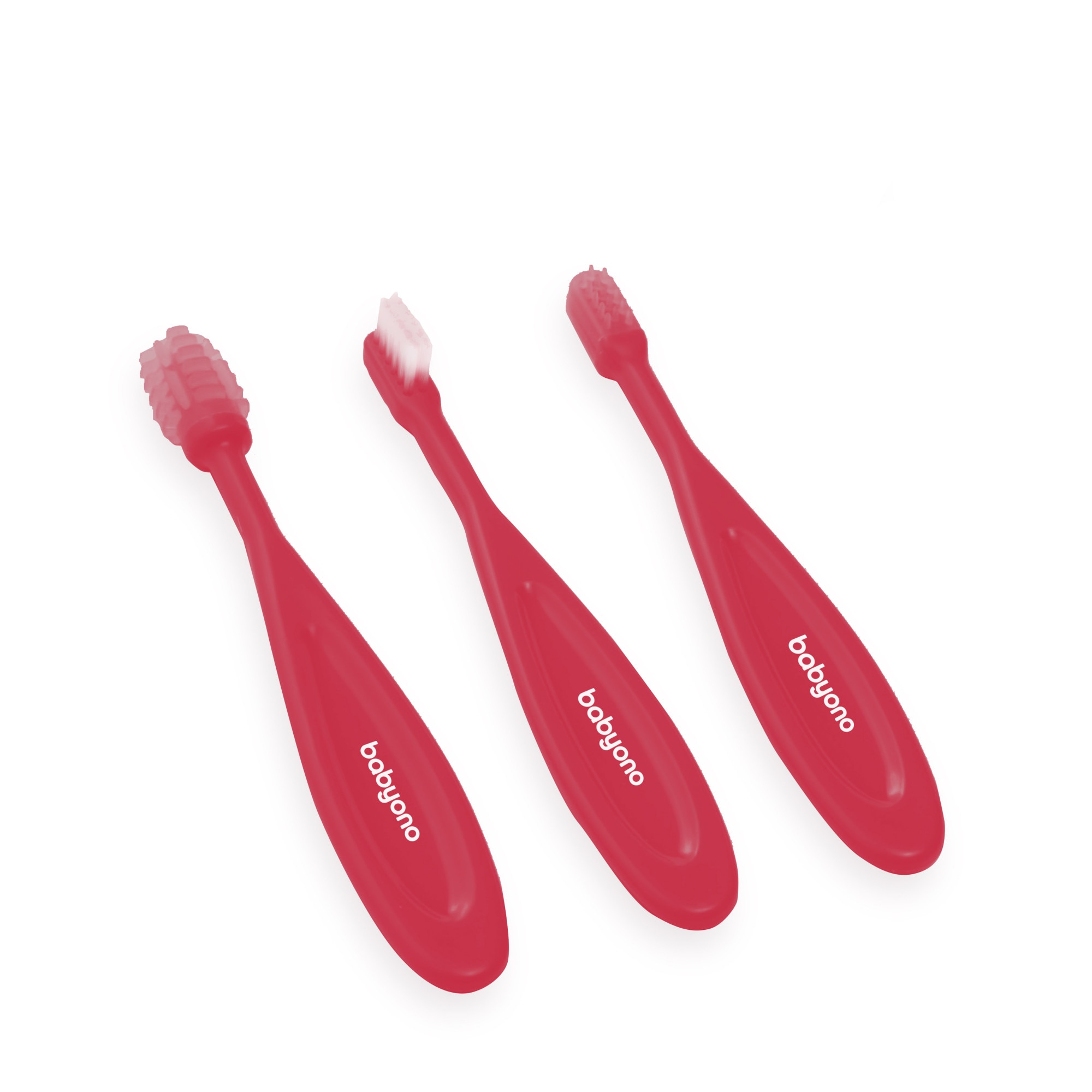 Set 3 periute pentru dinti 550 Babyono Rosu