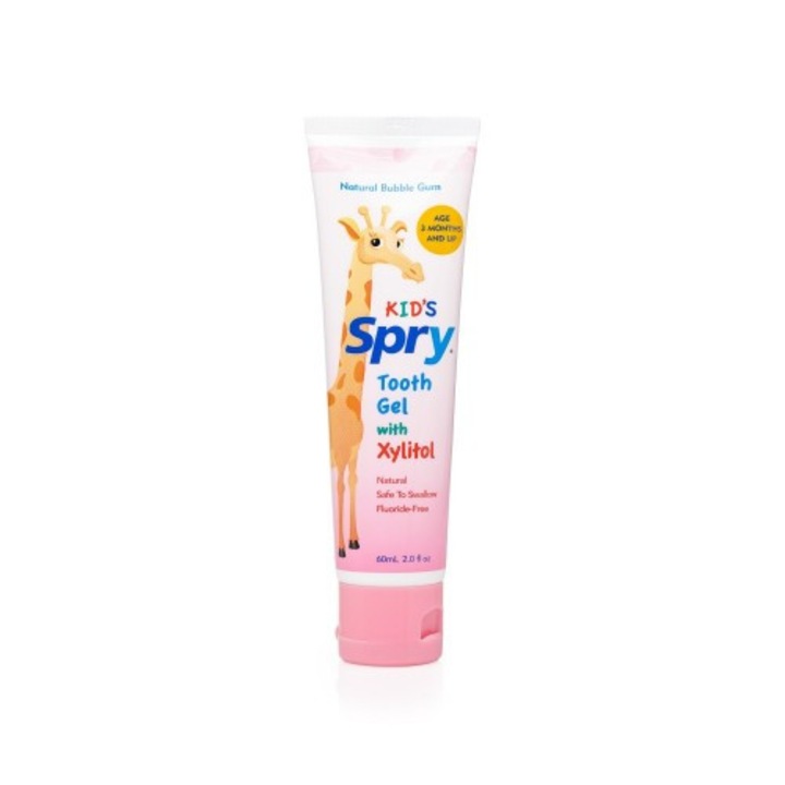 Gel pentru gingii/dinti cu xylitol, SPRY de la Xlear, aroma guma de mestecat (bubble gum), 60 ml