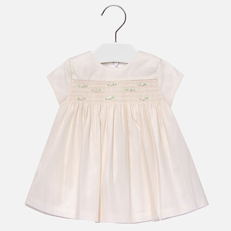 Rochita bebe din tul cu floricele marca Mayoral, Bej, 92 CM