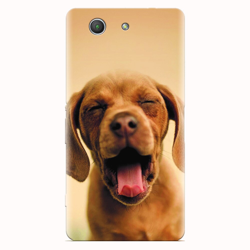 Husa silicon pentru Sony Xperia Z3 mini, Cute Yawning Puppy
