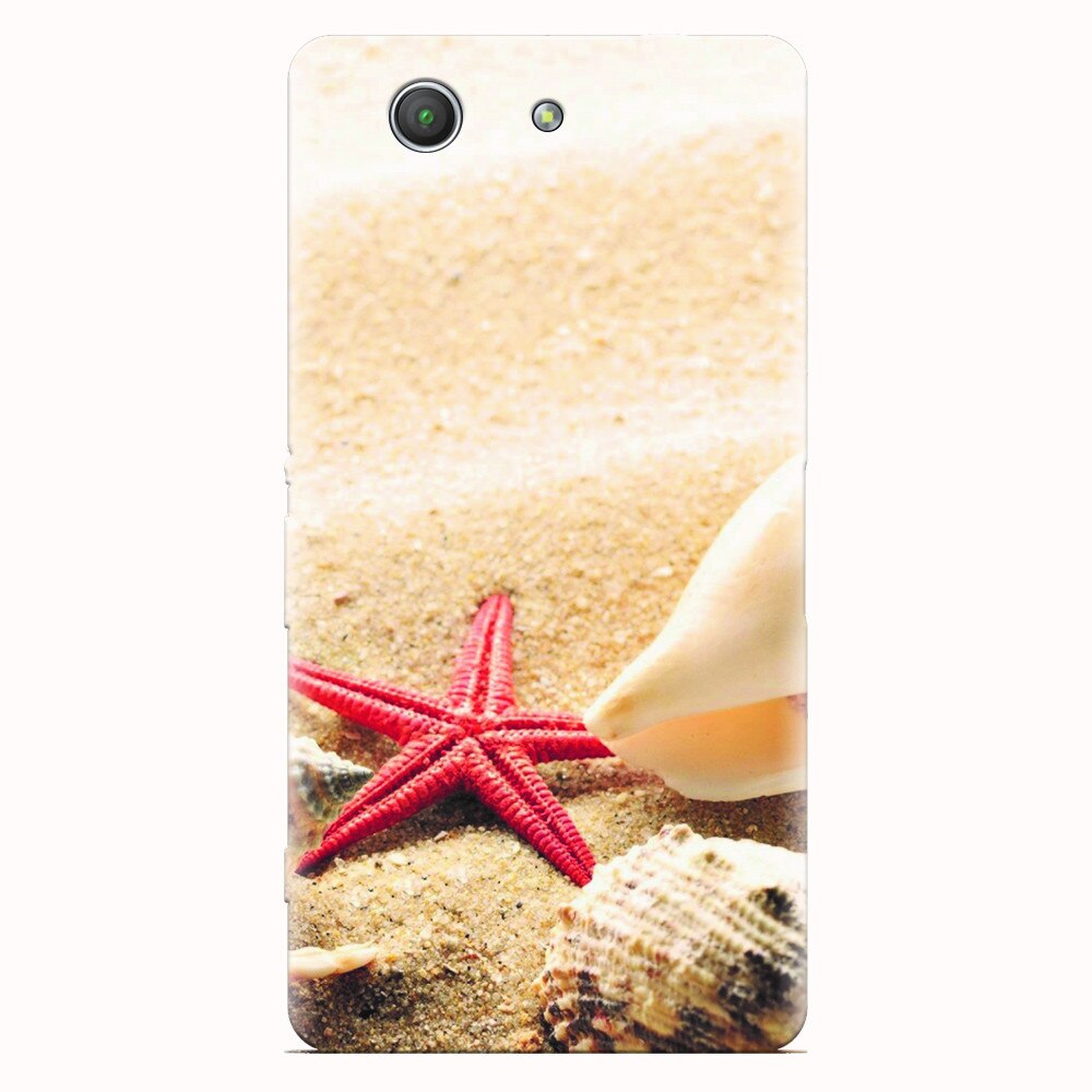 Husa silicon pentru Sony Xperia Z3 mini, Beach Shells And Starfish