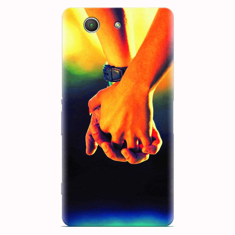 Husa silicon pentru Sony Xperia Z3 mini, Couple Holding Hands