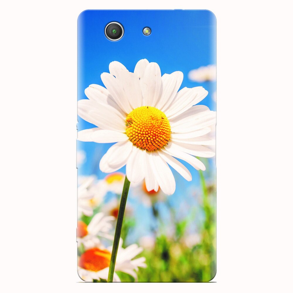 Husa silicon pentru Sony Xperia Z3 mini, Daisies Field Flowers