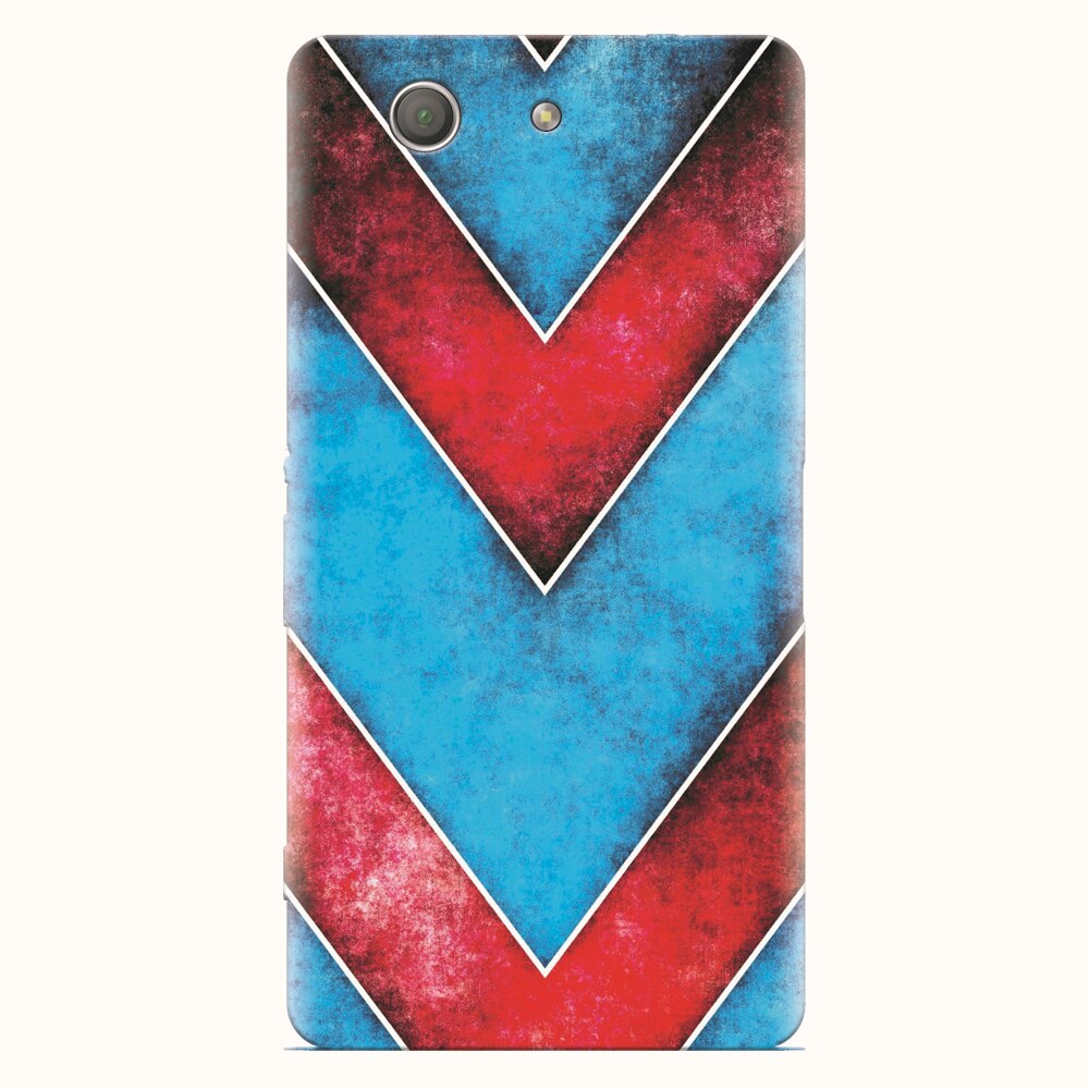 Husa silicon pentru Sony Xperia Z3 mini, Blue And Red Abstract
