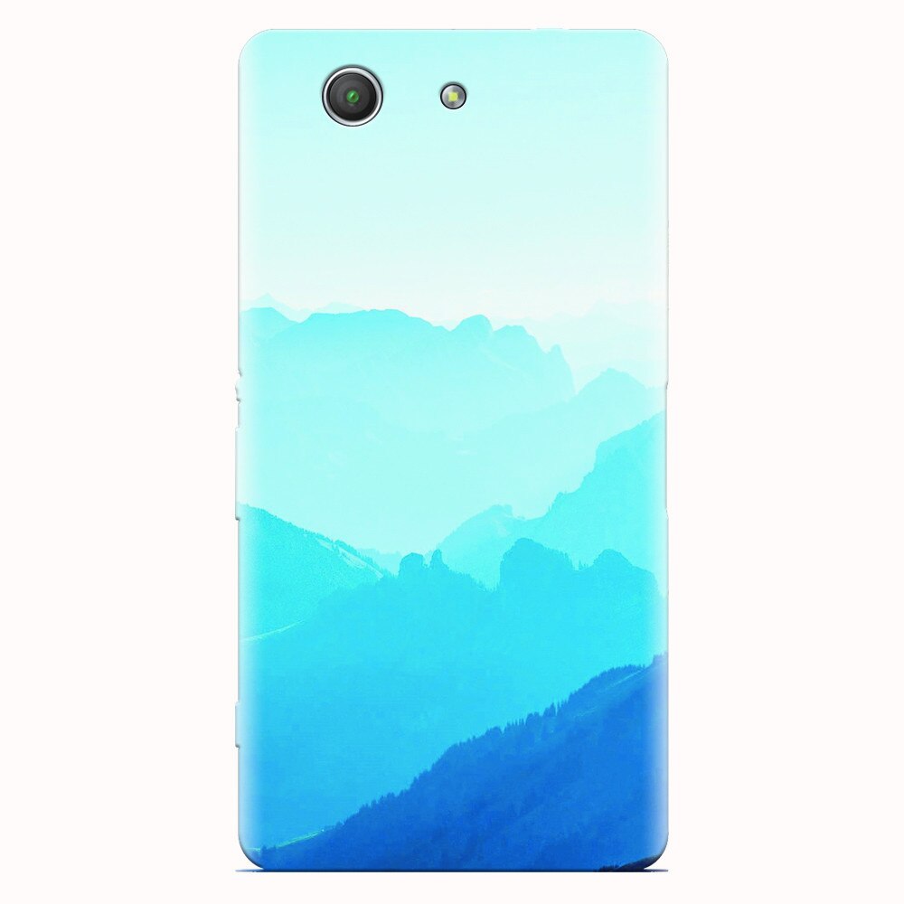 Husa silicon pentru Sony Xperia Z3 mini, Blue Mountain Crests