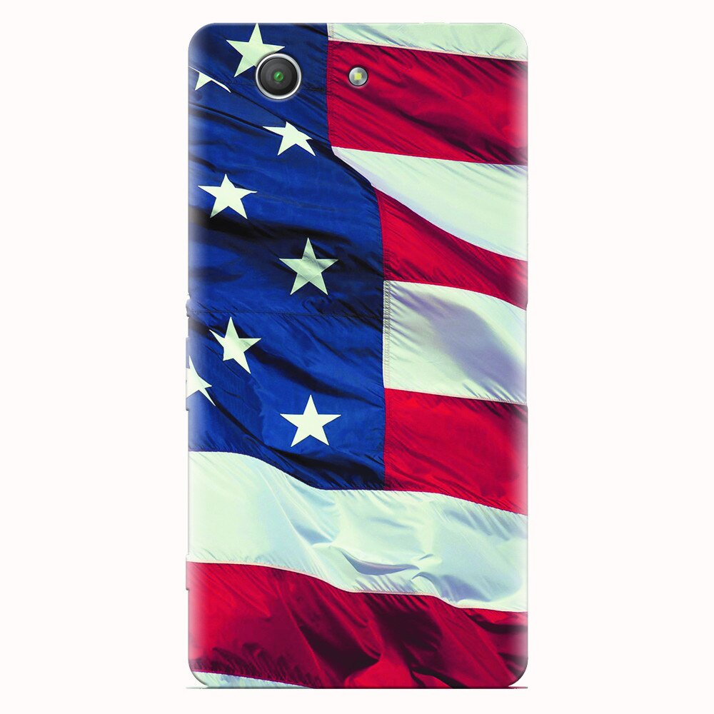 Husa silicon pentru Sony Xperia Z3 mini, American Flag Illustration