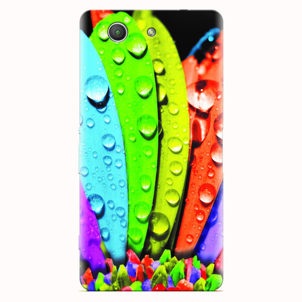Husa silicon pentru Sony Xperia Z3 mini, Colorful Daisy Petals