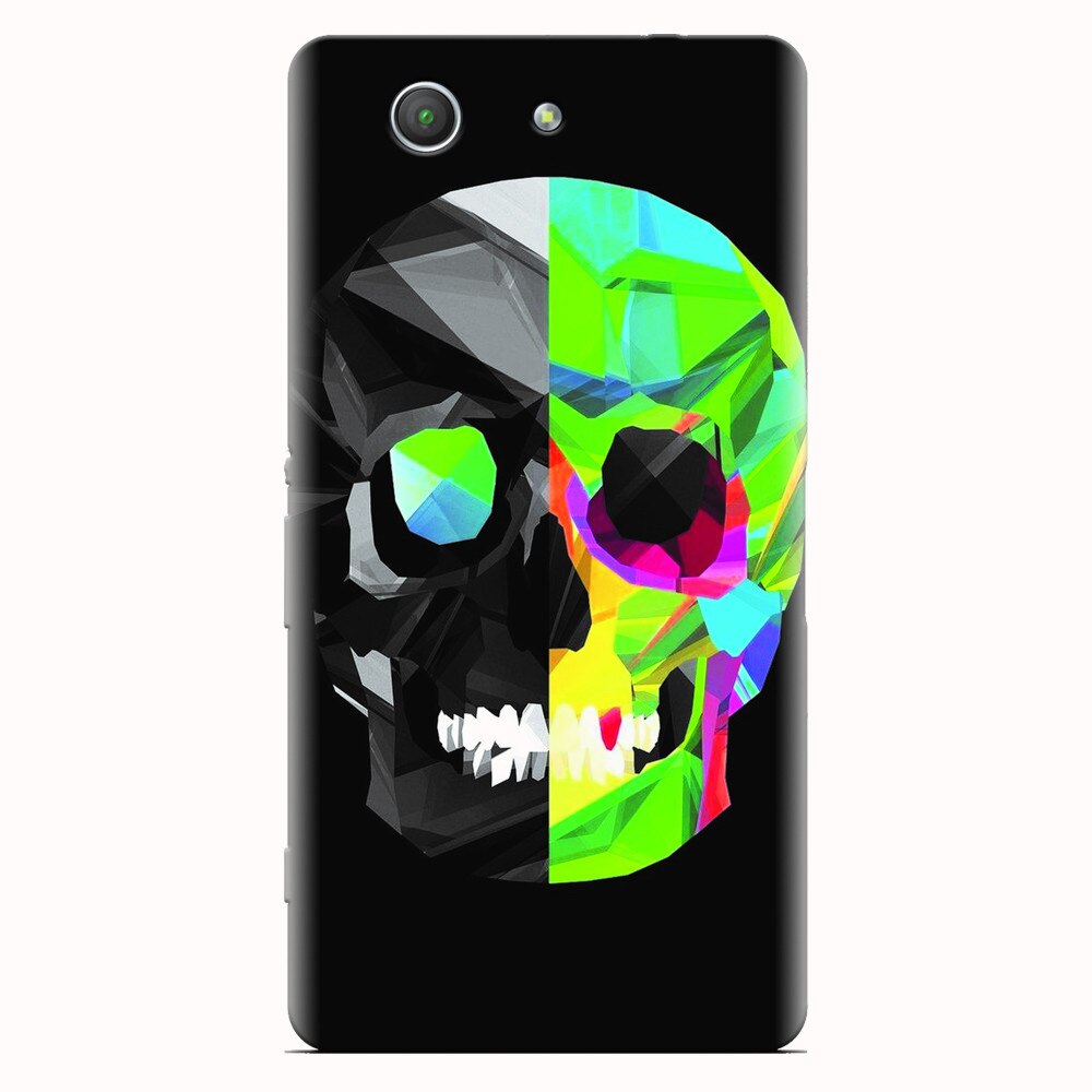 Husa silicon pentru Sony Xperia Z3 mini, Colorful Skull