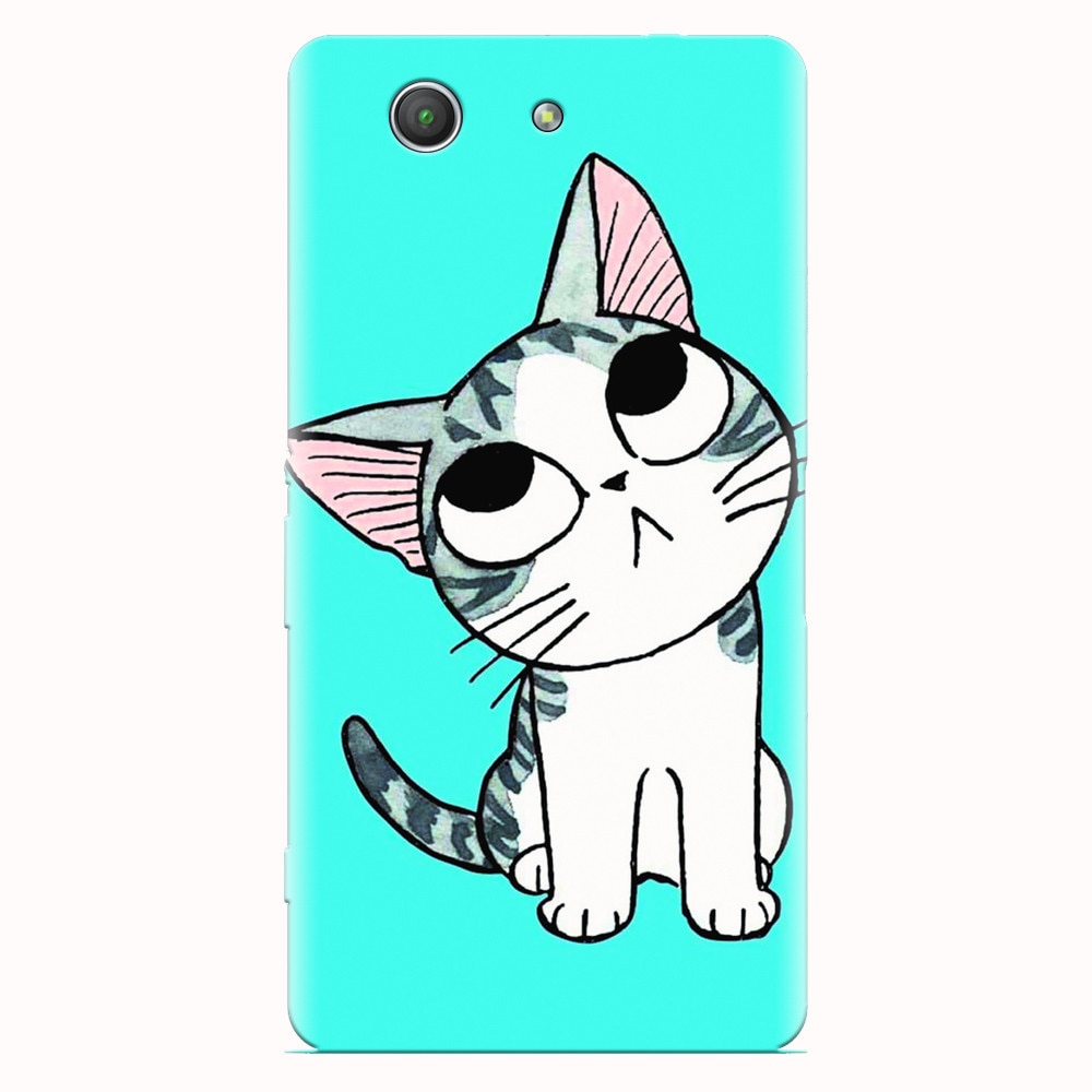 Husa silicon pentru Sony Xperia Z3 mini, Cat Lovely Cartoon