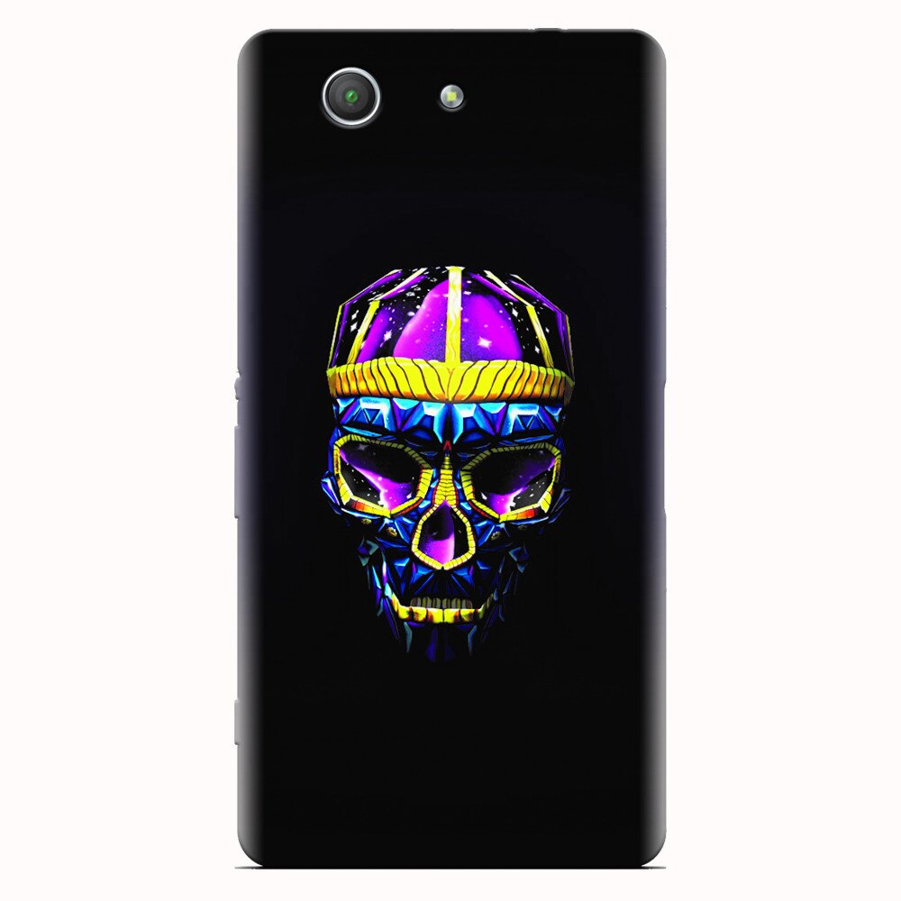 Husa silicon pentru Sony Xperia Z3 mini, Colorfull Skull