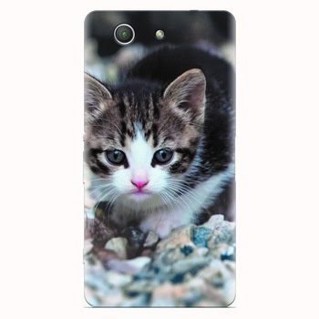 Husa silicon pentru Sony Xperia Z3 mini, Animal Cat Husa silicon pentru Sony Xperia Z3 mini, Animal Cat