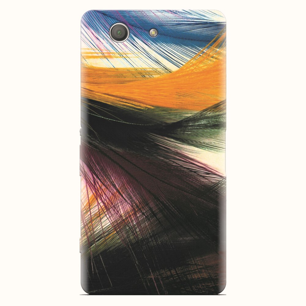 Husa silicon pentru Sony Xperia Z3 mini, Colorful Peacock Feathers