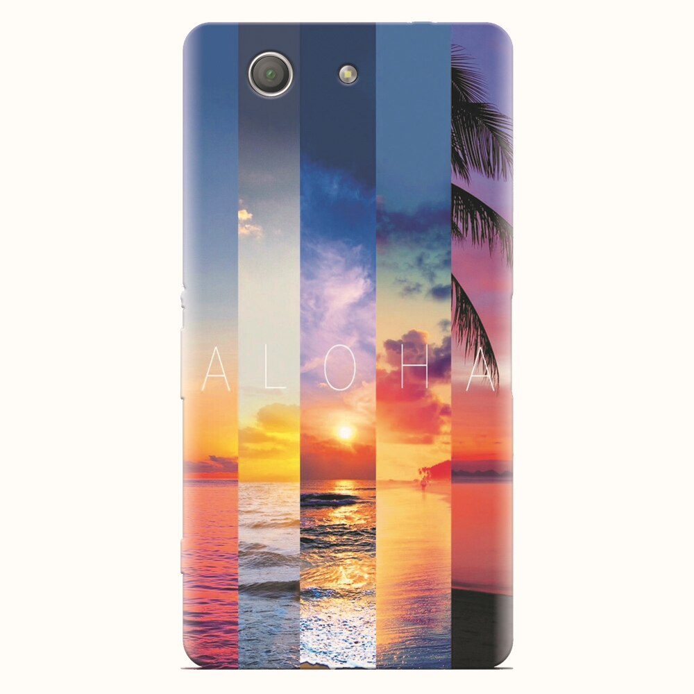 Husa silicon pentru Sony Xperia Z3 mini, Aloha Summer Stripes