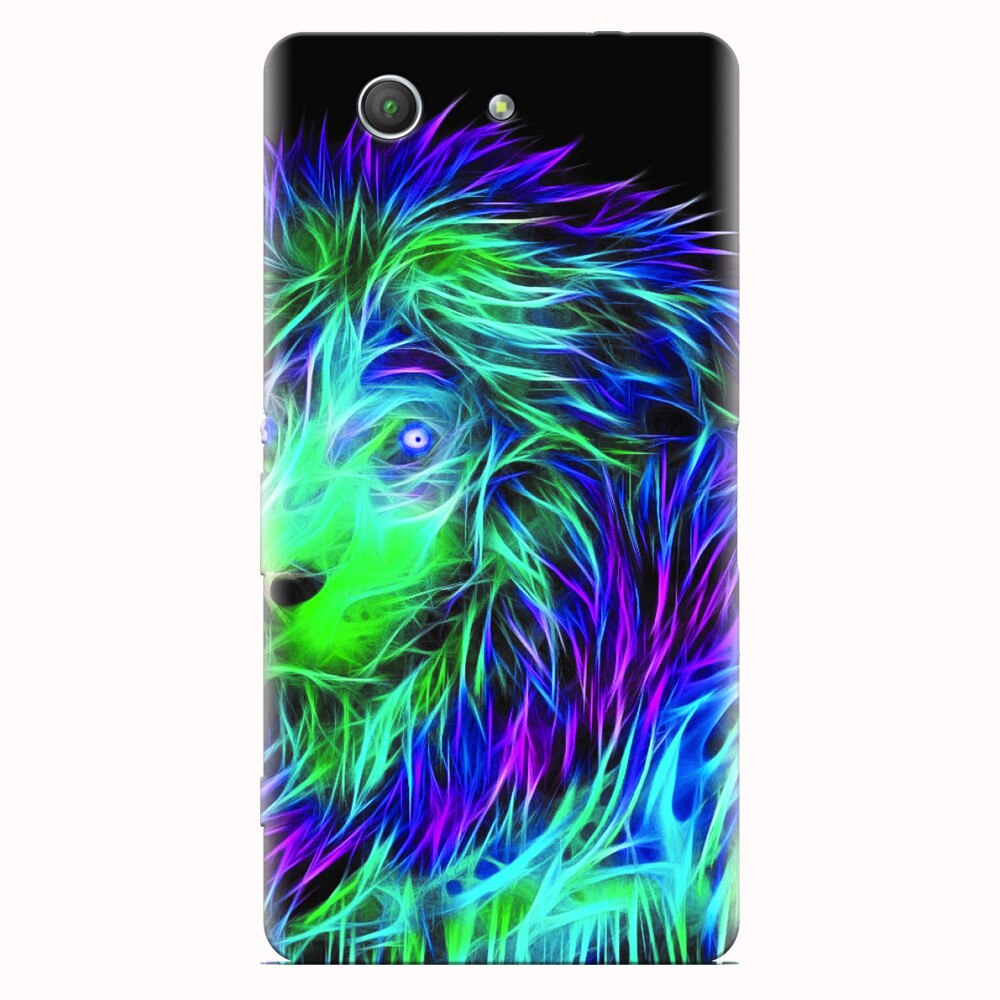 Husa silicon pentru Sony Xperia Z3 mini, Abstract Lion 002