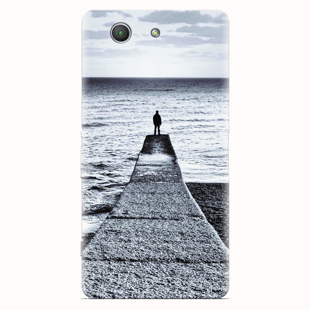 Husa silicon pentru Sony Xperia Z3 mini, Abstract Dock Man Grey