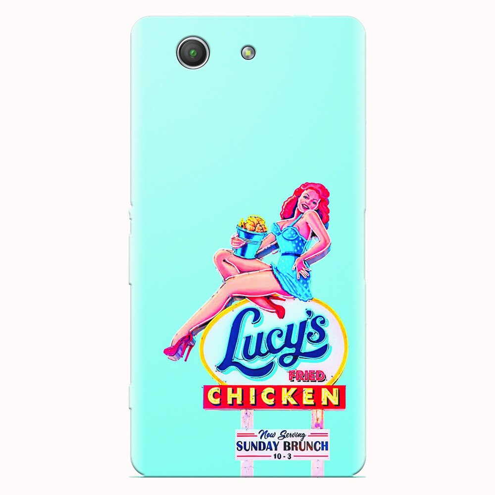 Husa silicon pentru Sony Xperia Z3 mini, American Vintage Restaurant Sign
