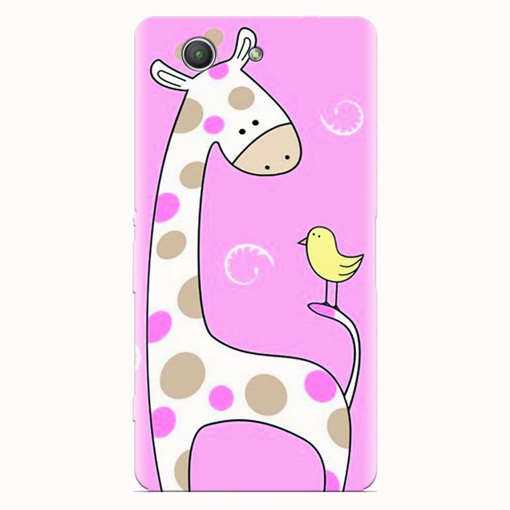 Husa silicon pentru Sony Xperia Z3 mini, Cute Giraffe