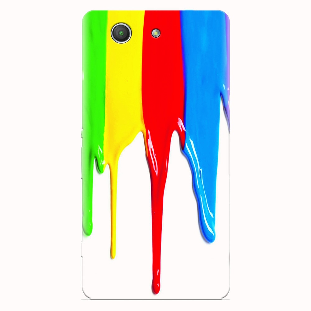 Husa silicon pentru Sony Xperia Z3 mini, Dripping Colorful Paint