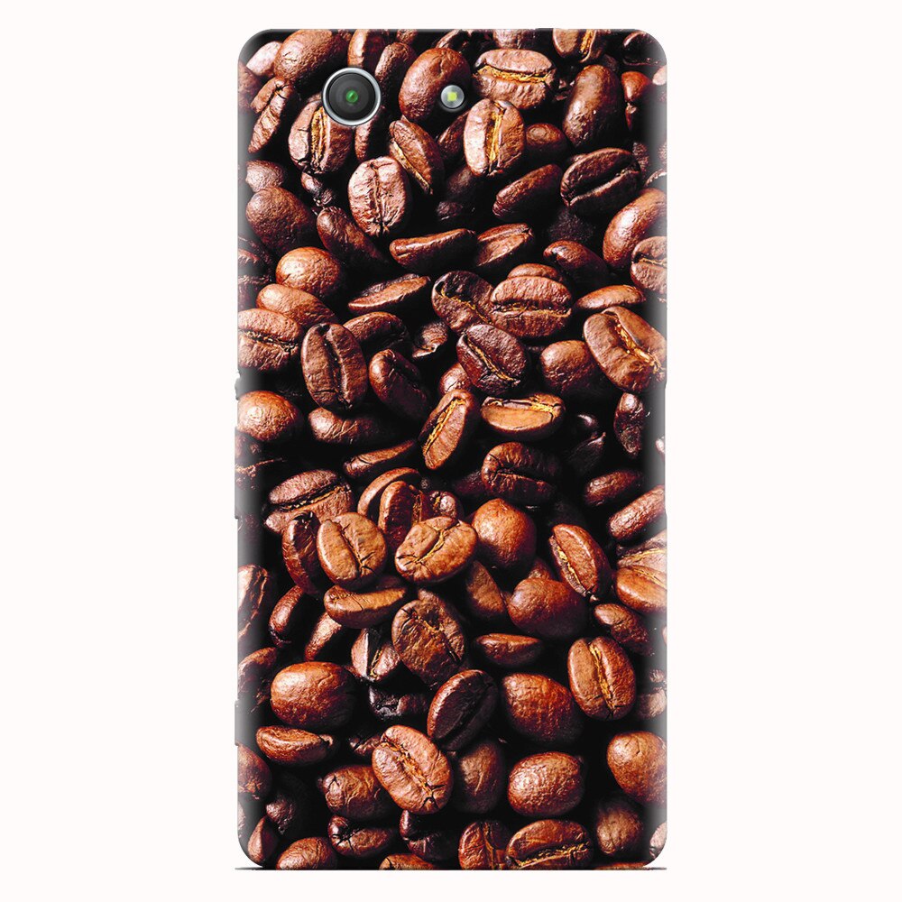 Husa silicon pentru Sony Xperia Z3 mini, Coffee Beans
