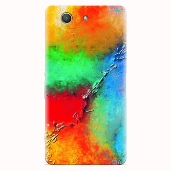 Husa silicon pentru Sony Xperia Z3 mini, Colorful Wall Paint Texture Husa silicon pentru Sony Xperia Z3 mini, Colorful Wall Paint Texture