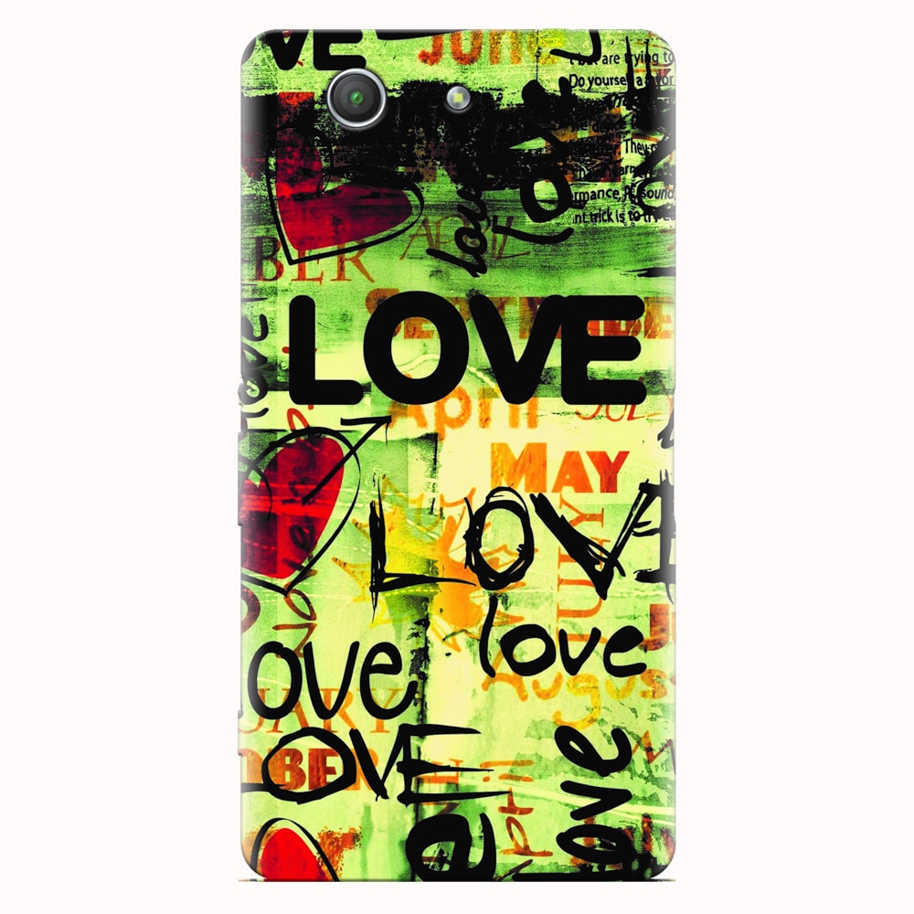 Husa silicon pentru Sony Xperia Z3 mini, Love Artwork