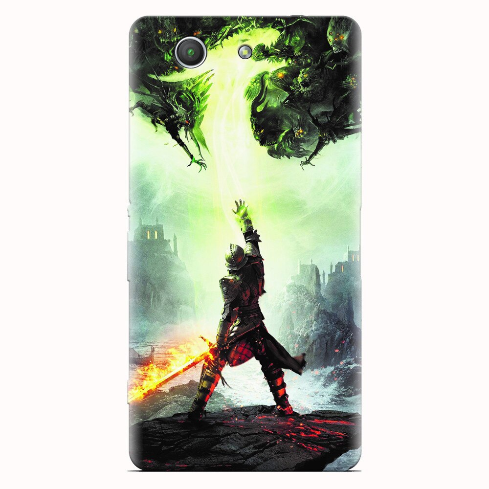 Husa silicon pentru Sony Xperia Z3 mini, Green Dragon