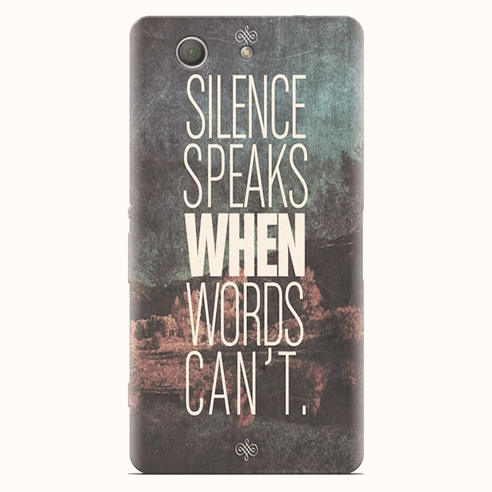 Husa silicon pentru Sony Xperia Z3 mini, Silence Speaks When Word Cannot