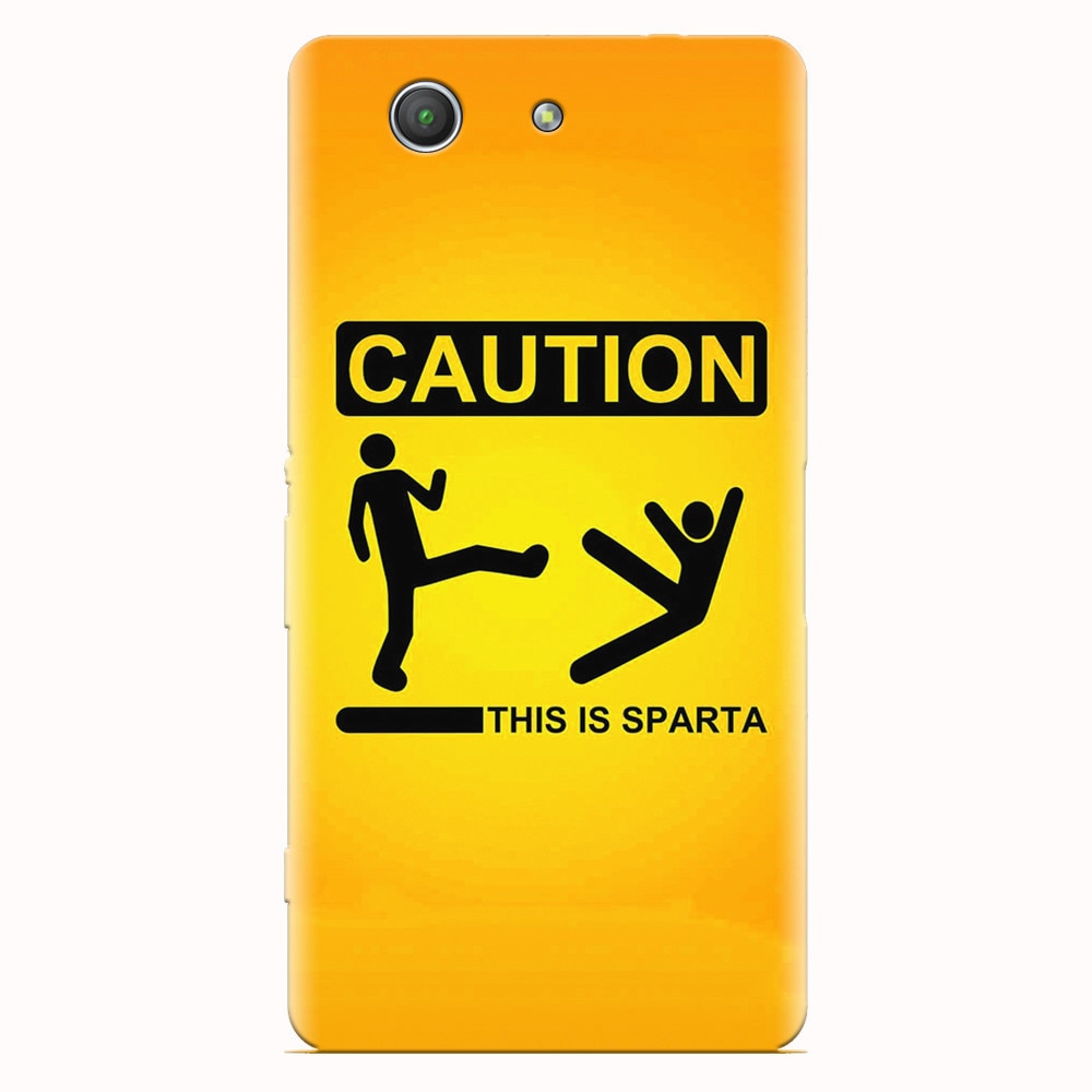 Husa silicon pentru Sony Xperia Z3 mini, This Is Sparta Funny Illustration