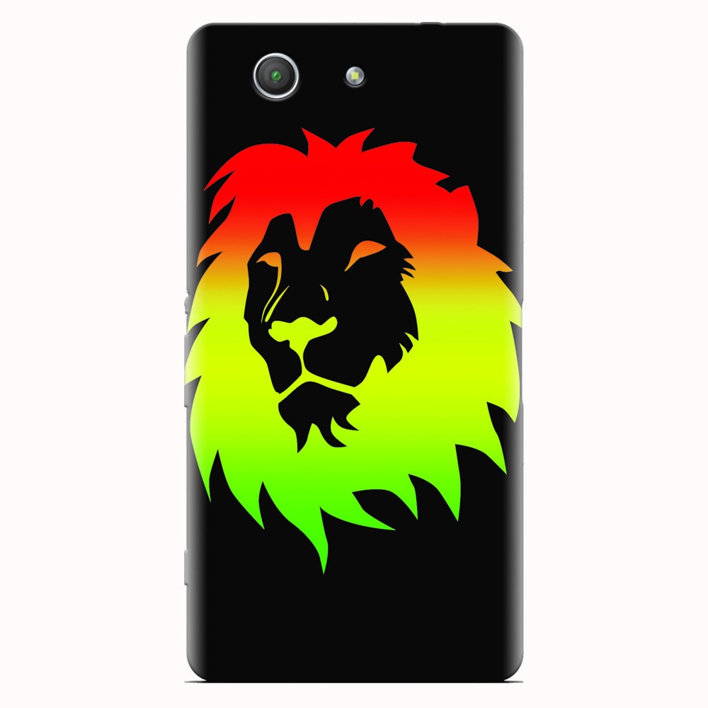 Husa silicon pentru Sony Xperia Z3 mini, Rasta Color Lion