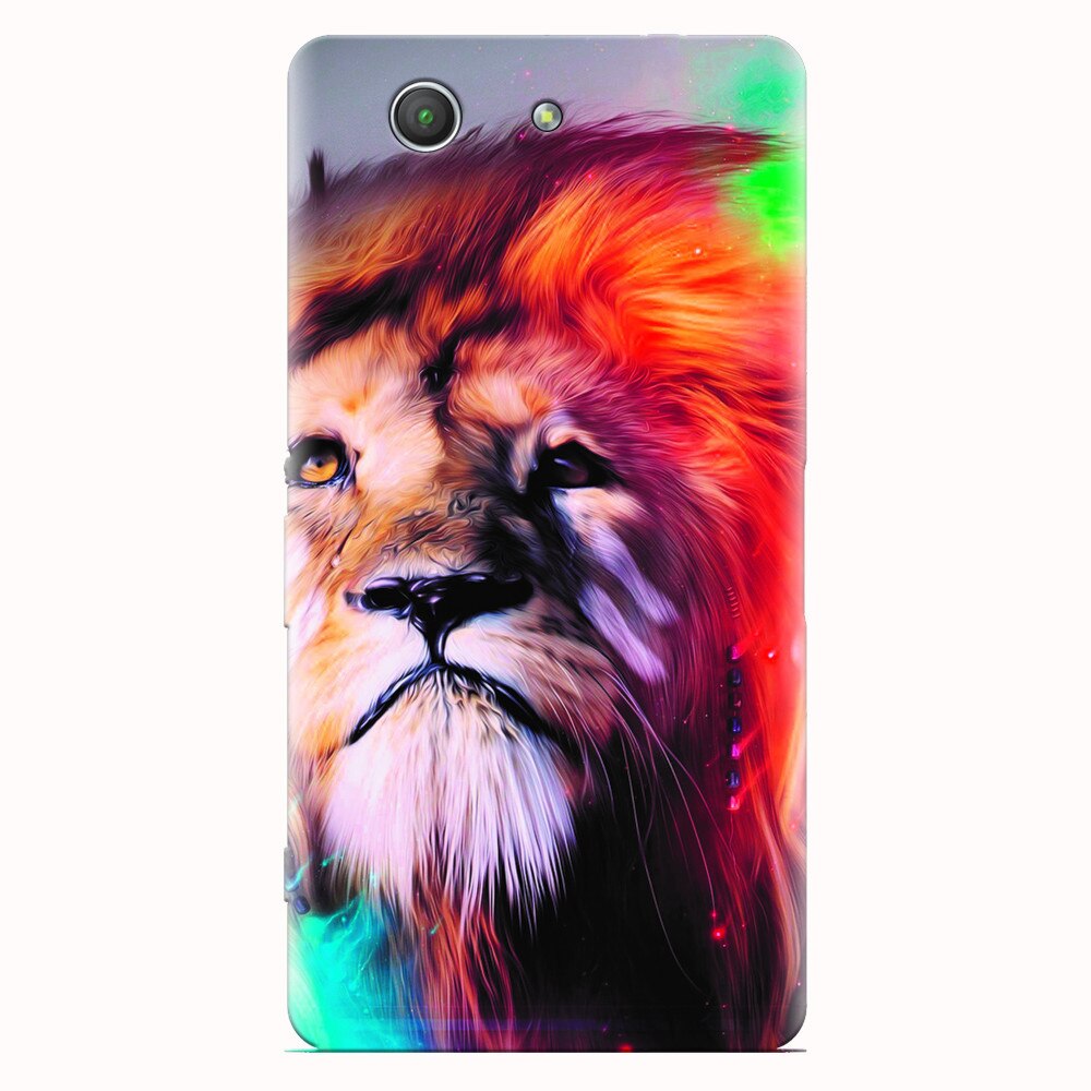 Husa silicon pentru Sony Xperia Z3 mini, Awesome Art Of Lion