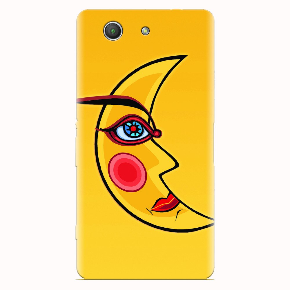 Husa silicon pentru Sony Xperia Z3 mini, Yellow Moon