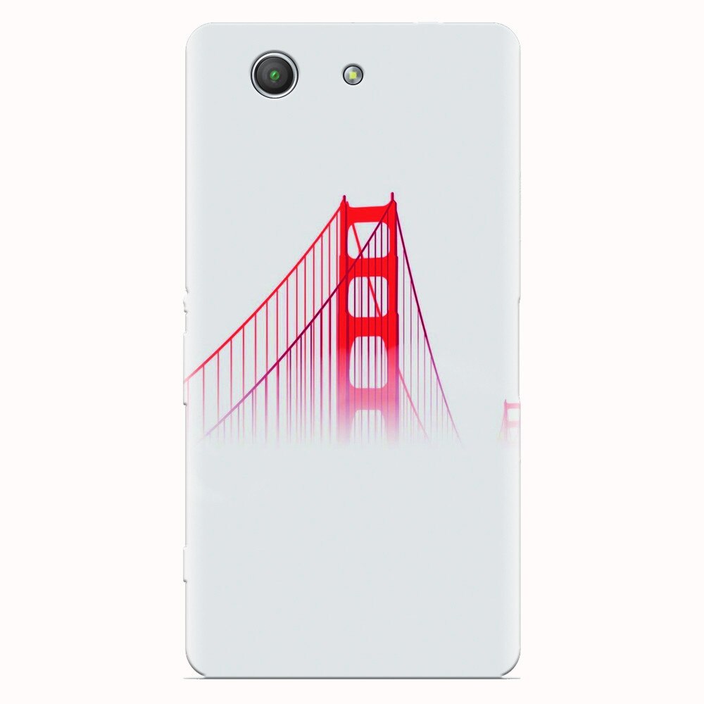 Husa silicon pentru Sony Xperia Z3 mini, Red Bridge In Clouds