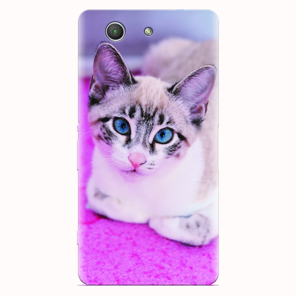 Husa silicon pentru Sony Xperia Z3 mini, Siamese Kitty