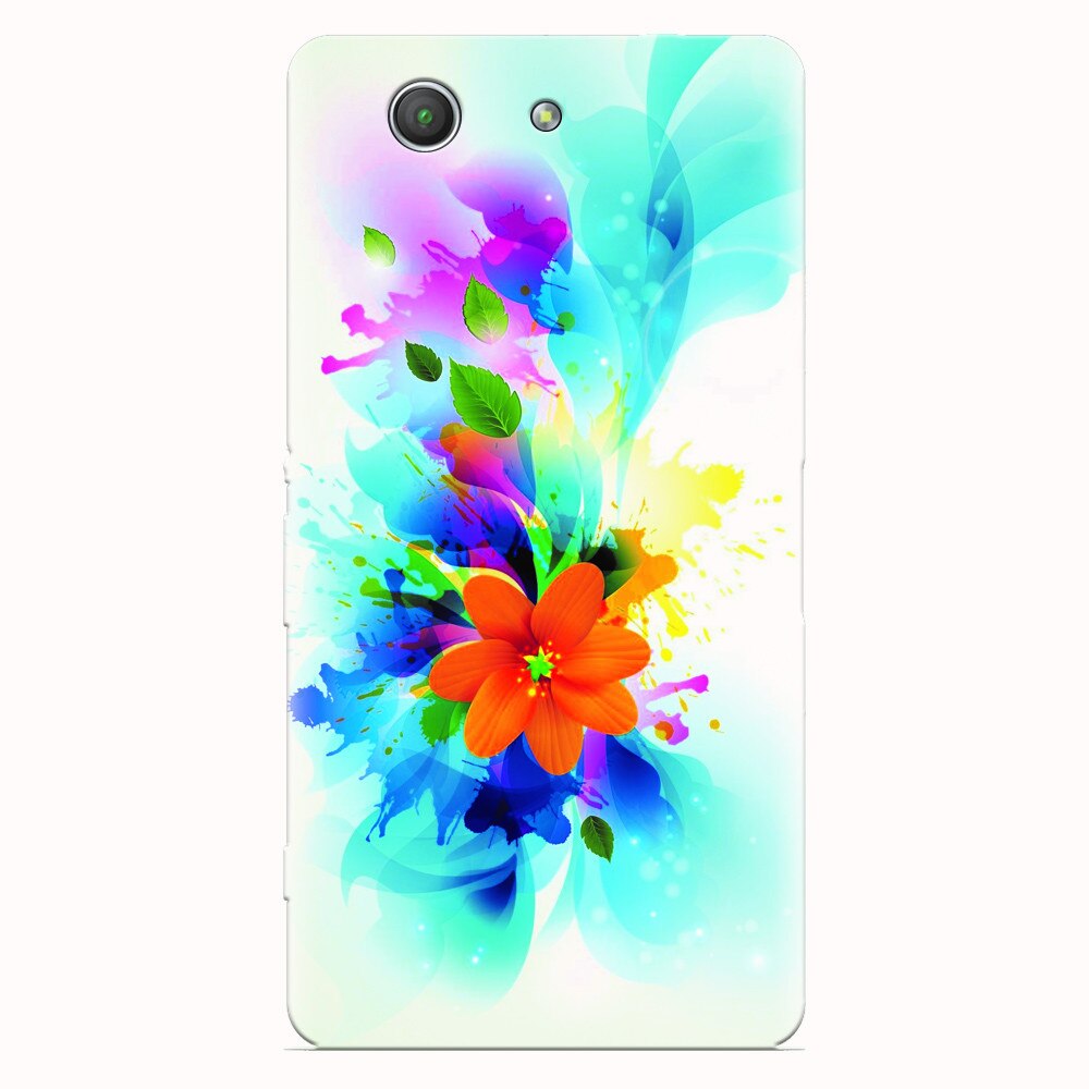 Husa silicon pentru Sony Xperia Z3 mini, Flower 011