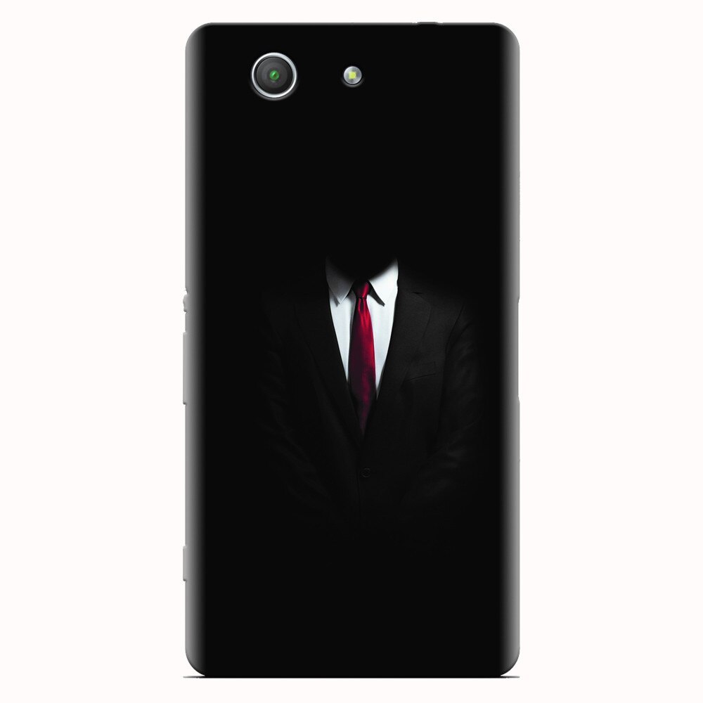 Husa silicon pentru Sony Xperia Z3 mini, Mystery Man In Suit
