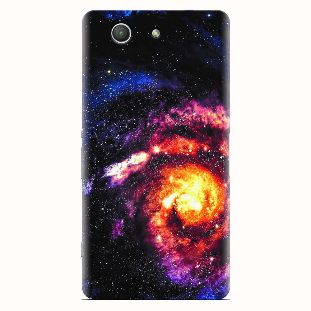 Husa silicon pentru Sony Xperia Z3 mini, Spiral Galaxy Illustration
