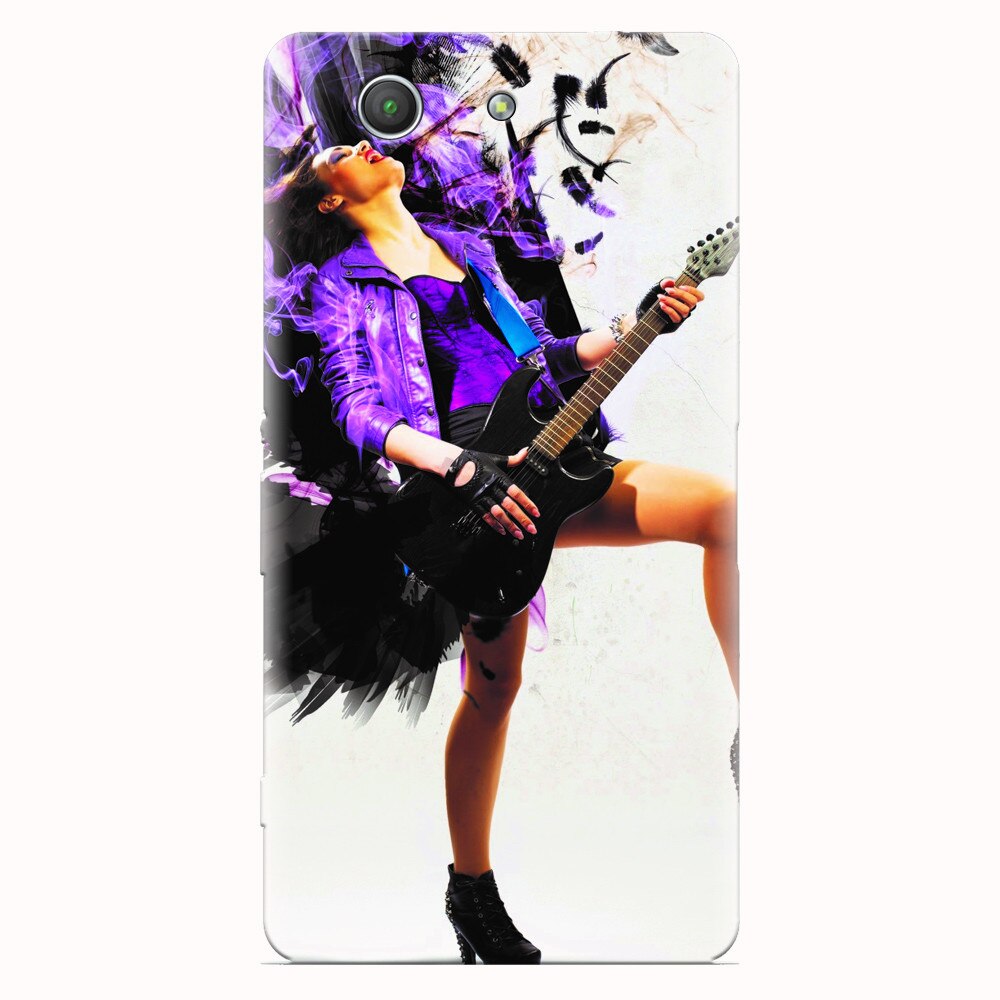 Husa silicon pentru Sony Xperia Z3 mini, Rock Music Girl