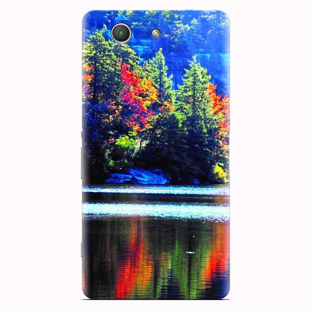Husa silicon pentru Sony Xperia Z3 mini, Lake Minnewaska Autumn