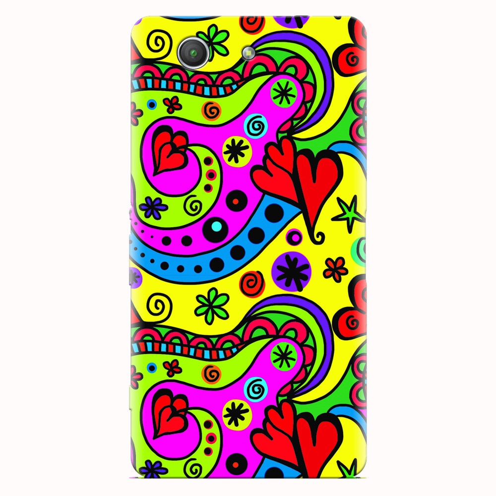 Husa silicon pentru Sony Xperia Z3 mini, Heart Color