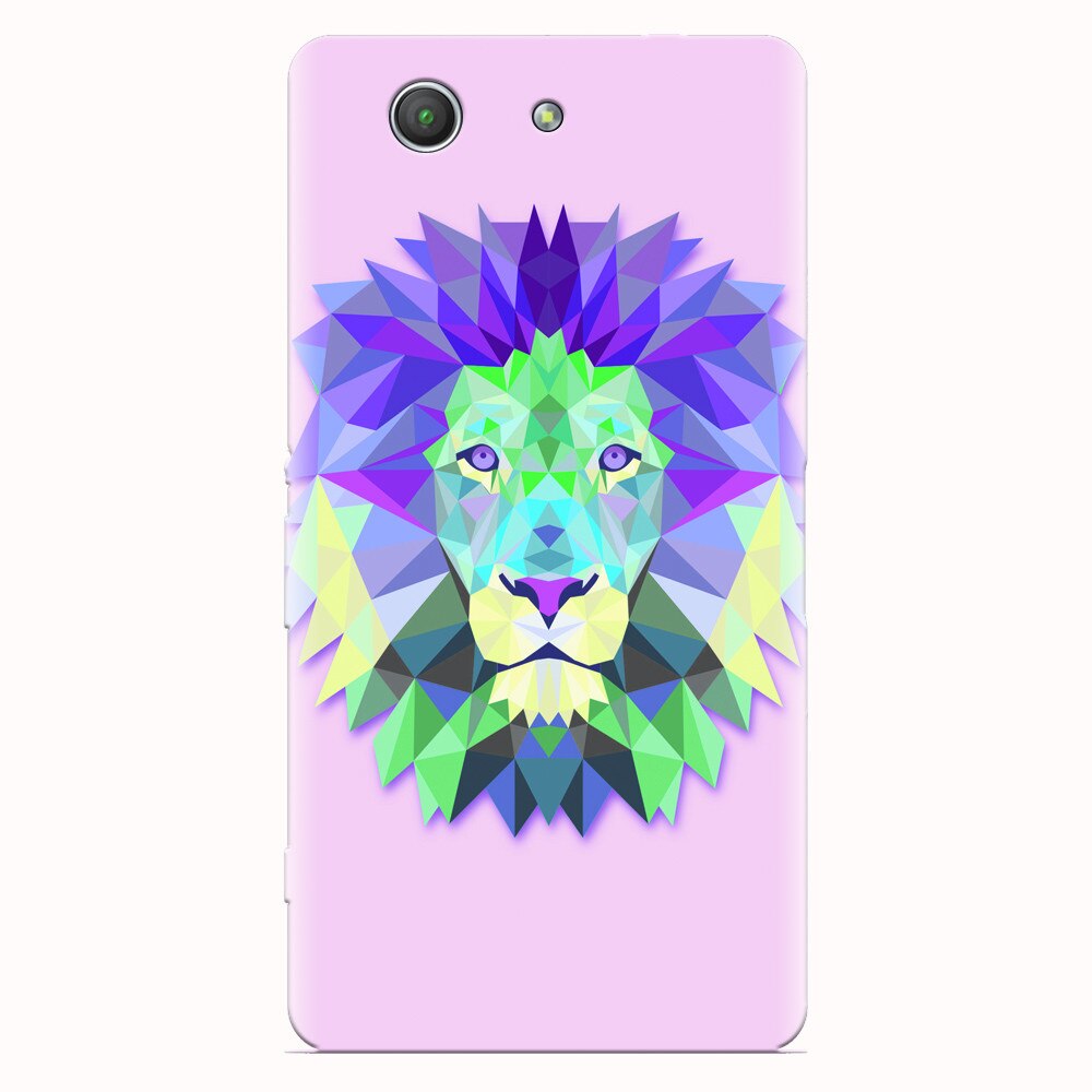Husa silicon pentru Sony Xperia Z3 mini, Polygon Lion