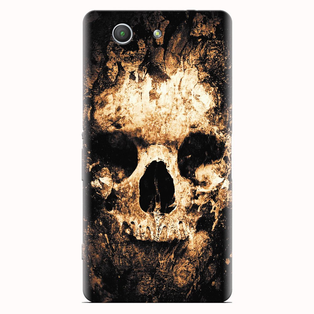 Husa silicon pentru Sony Xperia Z3 mini, Zombie Skull