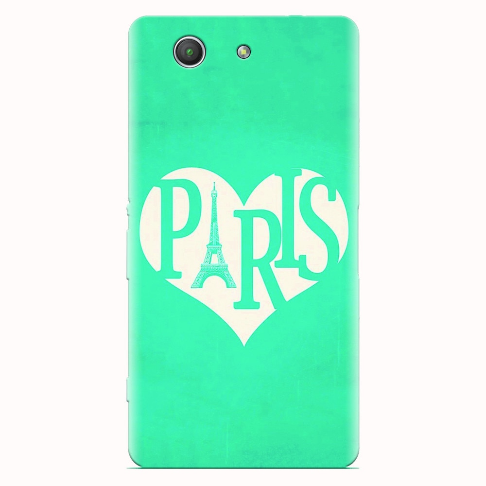 Husa silicon pentru Sony Xperia Z3 mini, I Love Paris