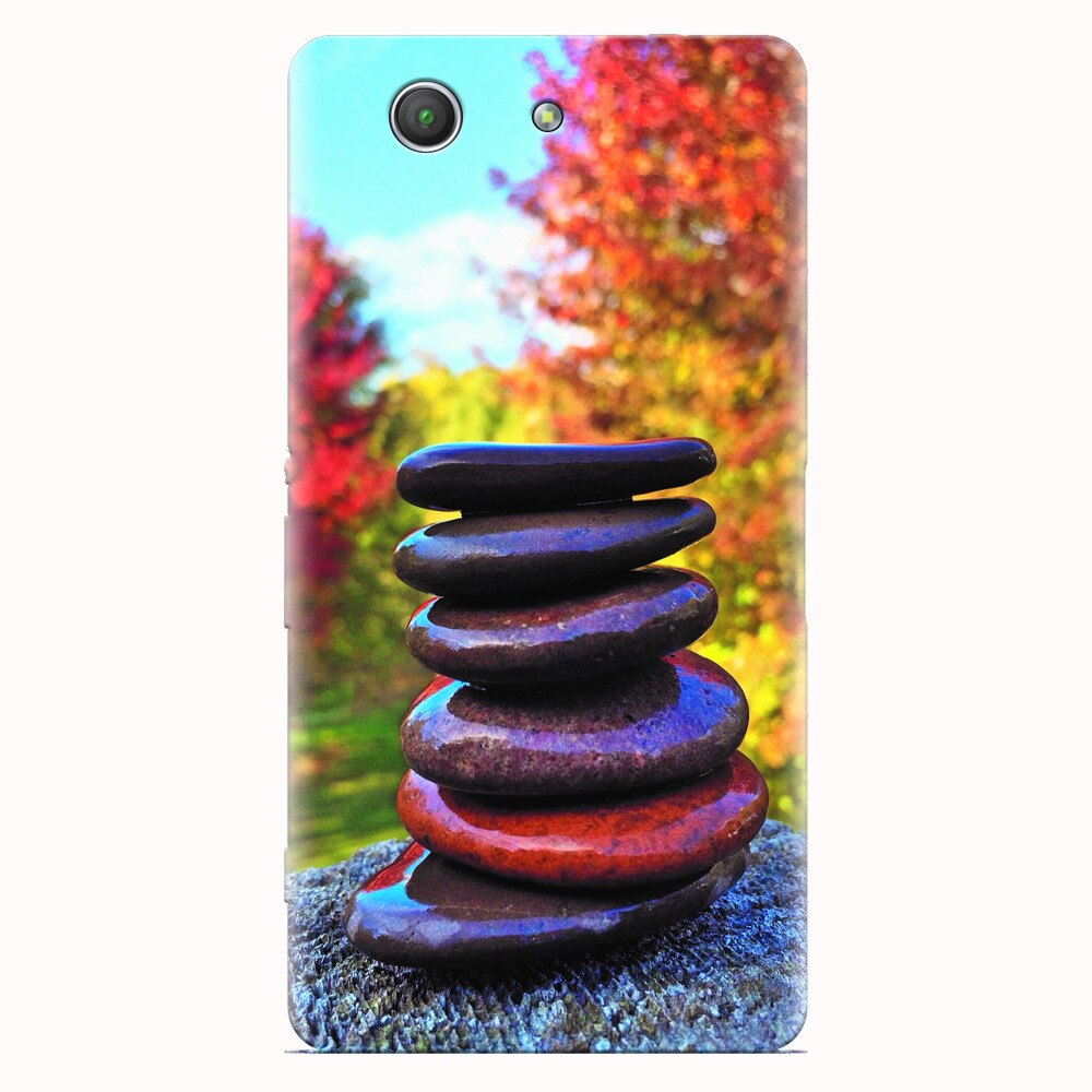 Husa silicon pentru Sony Xperia Z3 mini, Stacking Stones